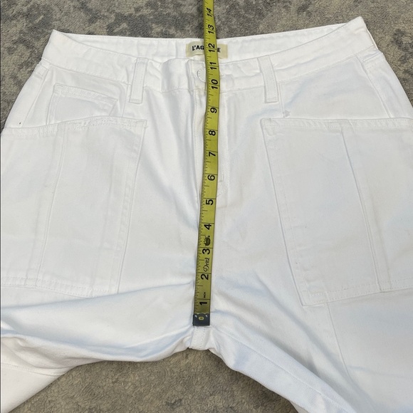 New L’Agence Cody High Waist Barrel Leg Rodeo Jeans Blanc White Sz 26 - Picture 10 of 13